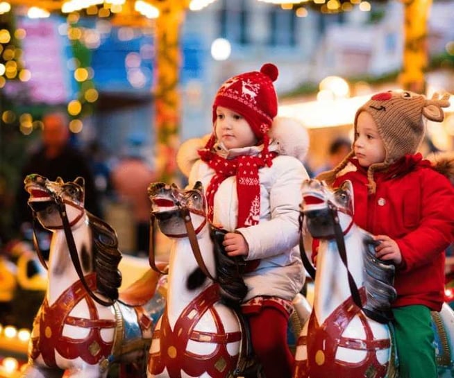 Besuch beim Weihnachtsmarkt
